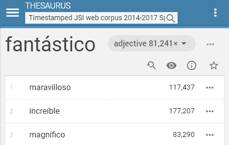 thesaurus - text analysis